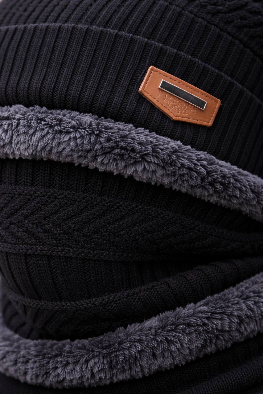 Luxury Winter Wool Beanie with Face & Neck Cover