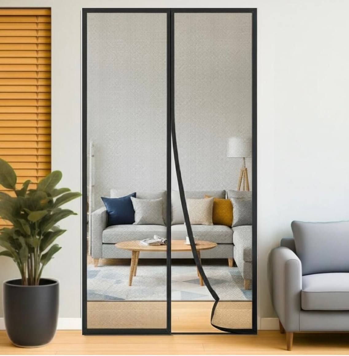 Magnetic Mosquito Screen Door Curtain | Auto-Close Mesh | No Drilling | Fresh Air Protection